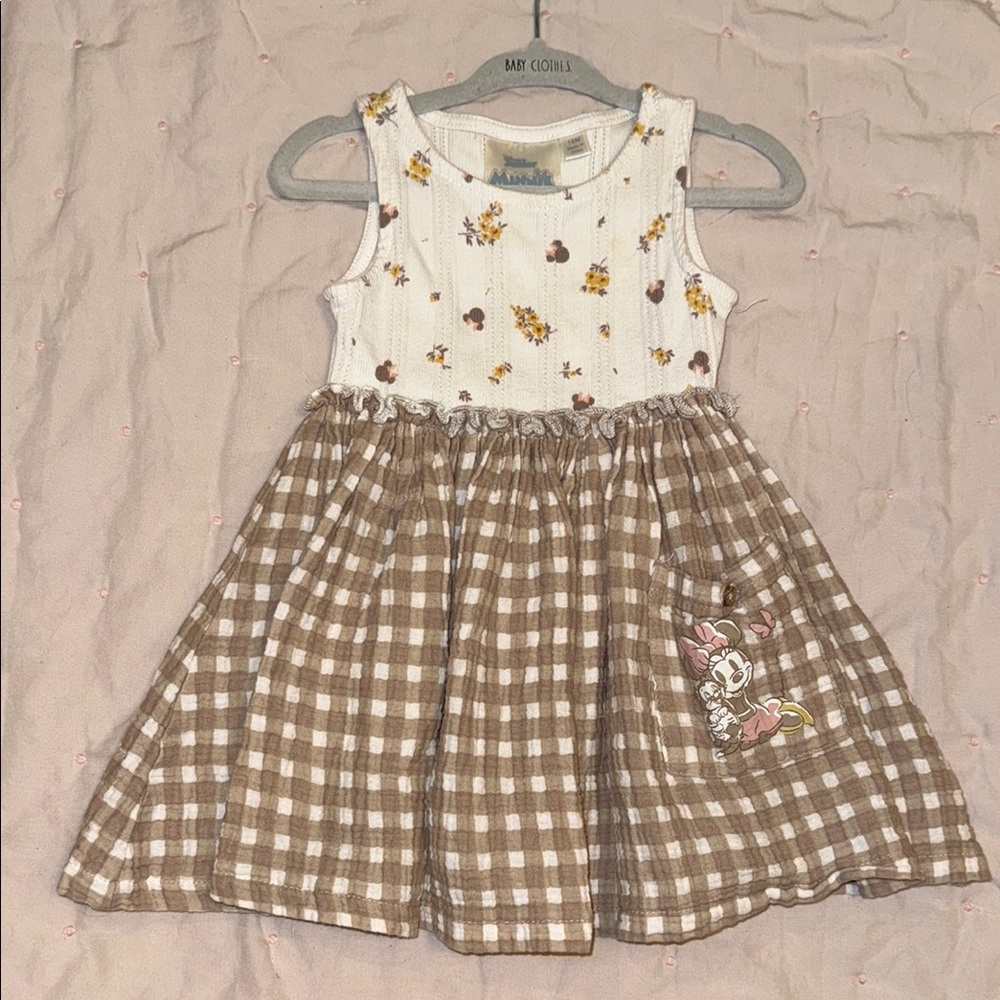 Disney Brown and White Casual Dress